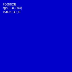 #0000CB - Dark Blue Color Image